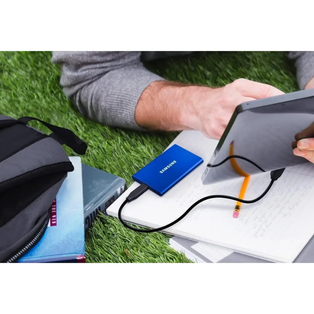 Disco Solido Externo Samsung T7 2Tb USB 3.2 Gen 2 1050MB/s - Azul