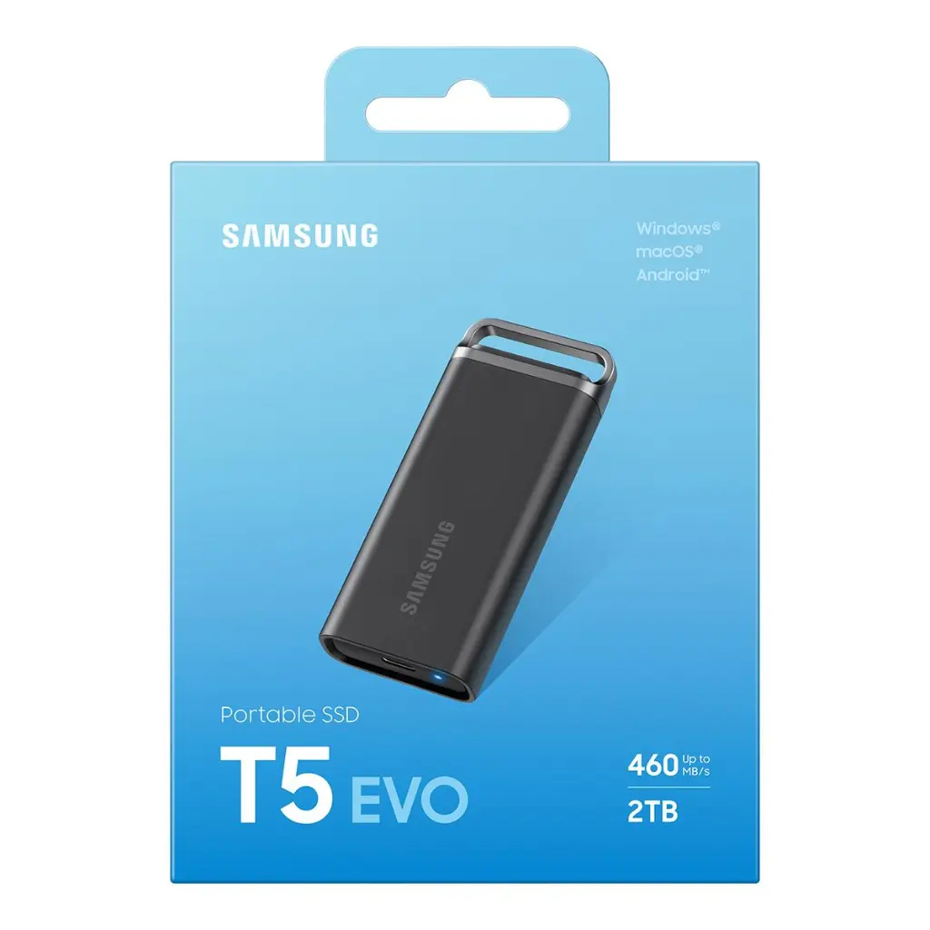 Disco Solido Externo Samsung T5 2Tb USB 3.2 Gen 1 460MB/s - Negro