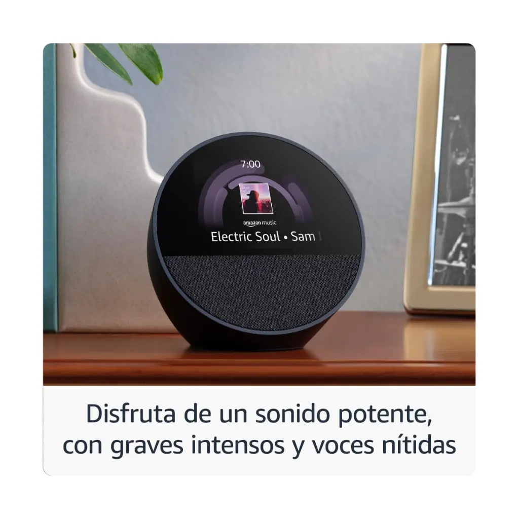 Parlante Amazon Echo Spot Alexa - Negro