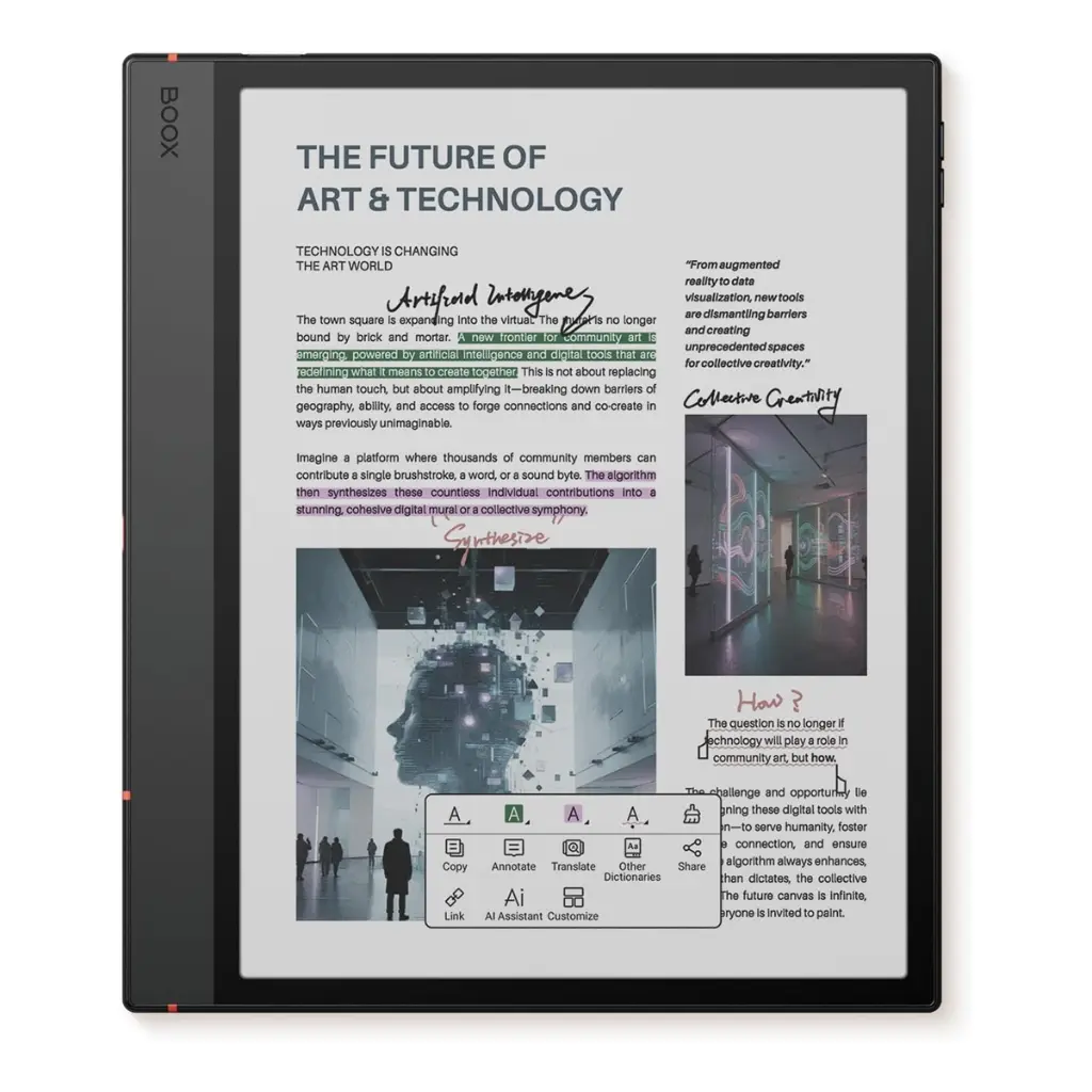 E-Reader Onyx Boox Note Air 5C 6Gb 64Gb 10.3" Android 15 + Lapiz - Negro