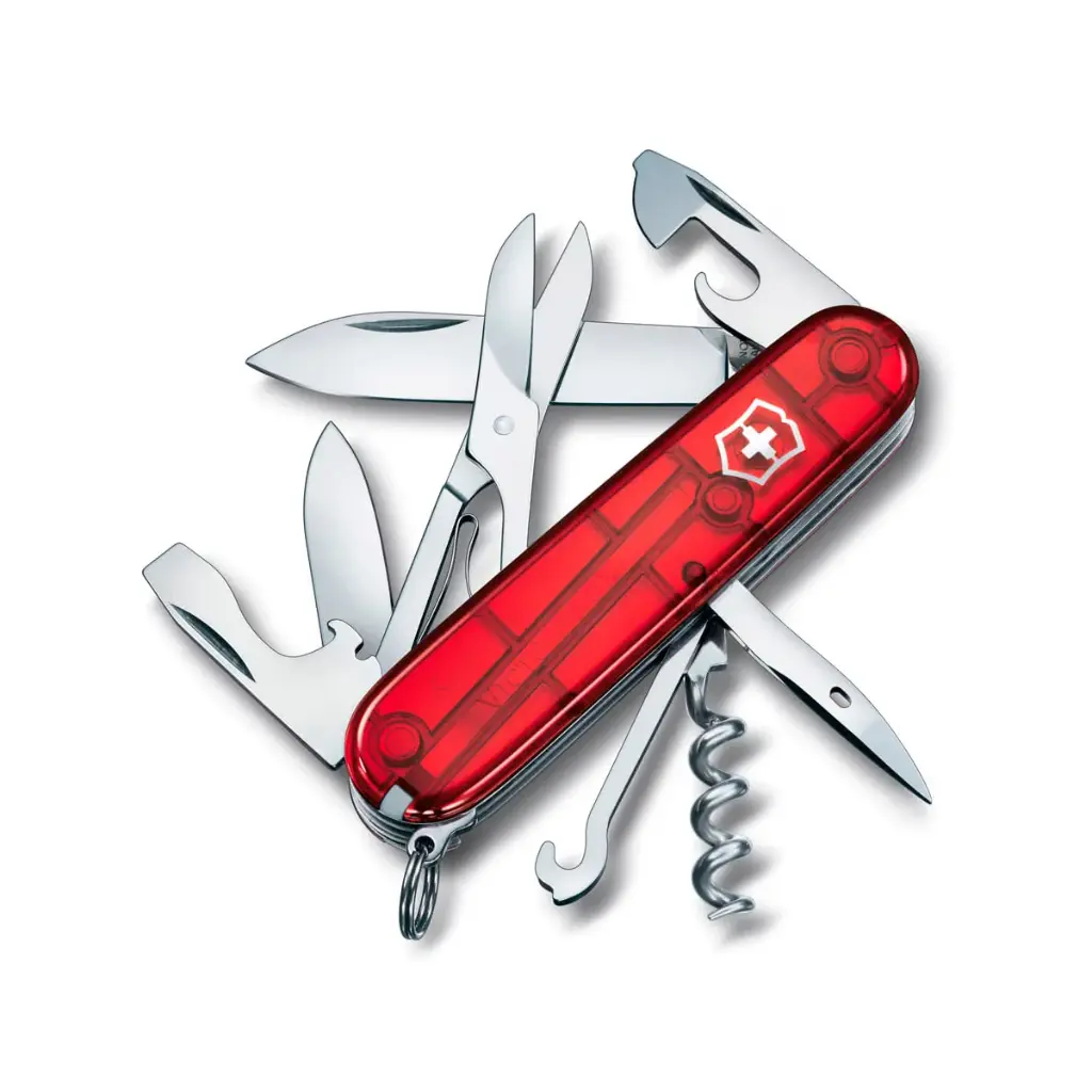 Navaja Suiza Victorinox Climber - Rojo Transparente *Distribuidor Autorizado*