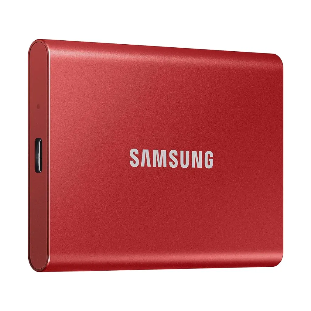 Disco Solido Externo Samsung T7 1Tb USB 3.2 Gen 2 1050MB/s - Rojo