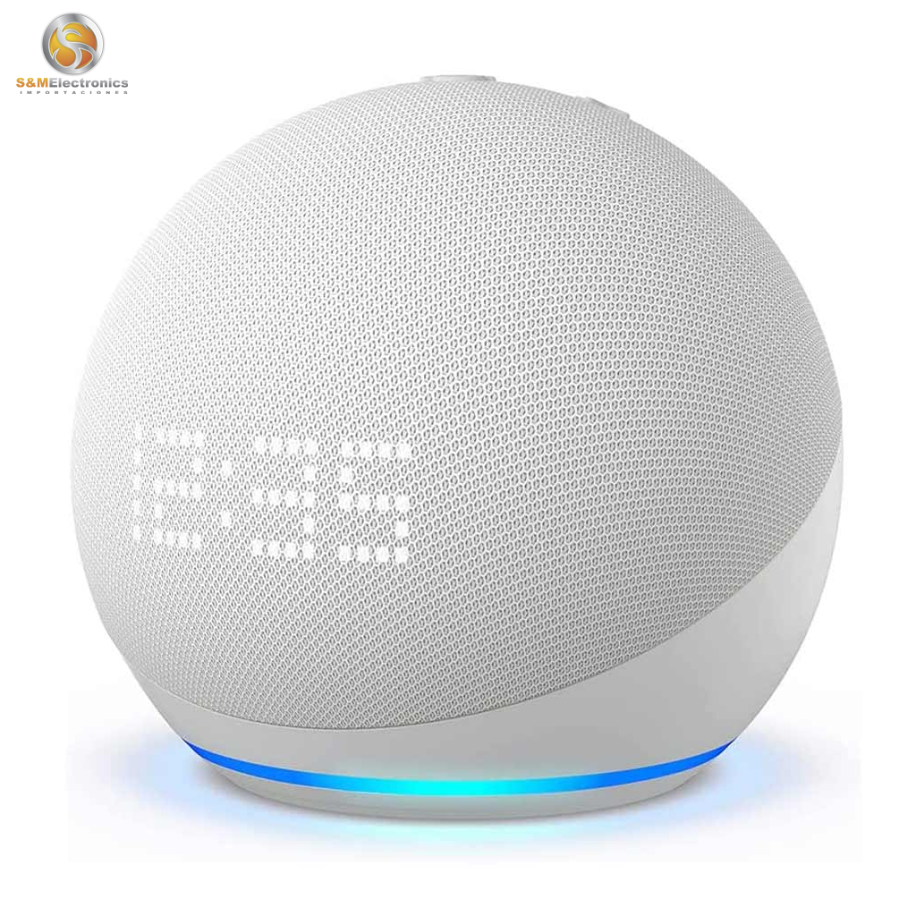 Parlante Amazon Echo Dot 5 Reloj Alexa - Blanco